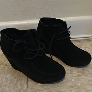 Dolce Vita suede wedge booties